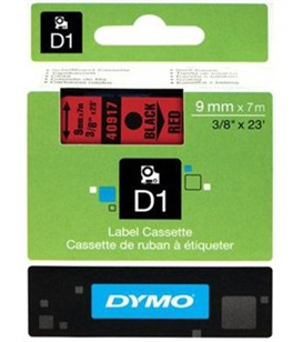 Sort På Rød 9 Mm D1-Tape D1 Tape Til Dymo
