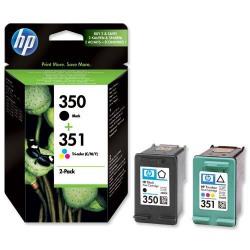 2-Pak Sort Og Farvet Patron - Hp Nr.350/351 - 4,5/3,5Ml Originale Sampak
