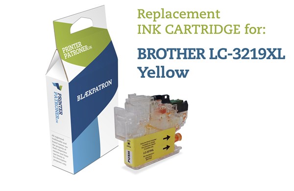 Brother Gul Blækpatron - Brother Lc-3219Y - 1.500 Sider Genfyldt Brother Miljø-Blækpatron