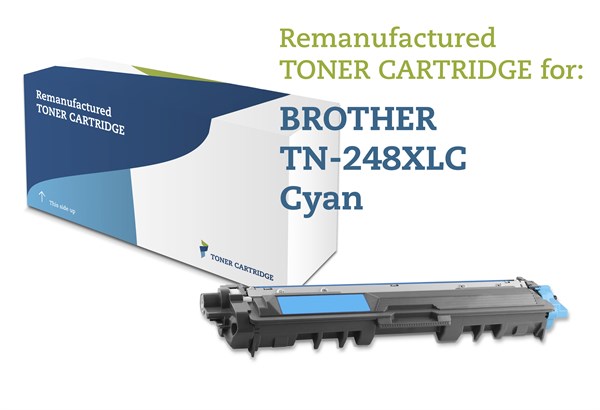 Cyan lasertoner - Brother TN-248XLC - 2.300 sider