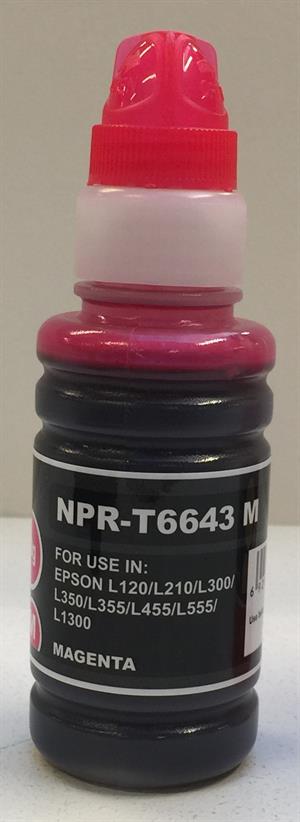 Epson Magenta Blæk - T6643 Til Epson - 70 Ml. T664 Epson Blæk