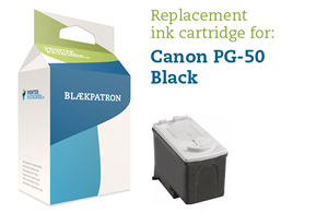 Canon Sort Blækpatron - Canon Nr.50 - 22Ml. Genfyldt Canon Miljø-Blækpatron