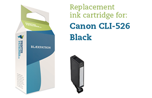 Sort Blækpatron - Canon Cli-526Bk - 9Ml Genfyldt Canon Miljø-Blækpatron