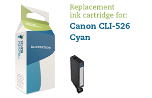 Canon Cyan Blækpatron - Canon Cli-526C - 9Ml Genfyldt Canon Miljø-Blækpatron