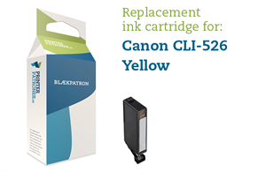 Gul Blækpatron - Canon Cli-526Y - 9Ml Genfyldt Canon Miljø-Blækpatron