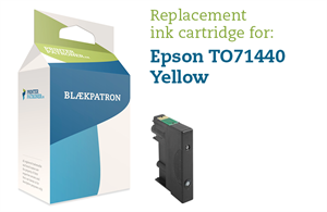 Gul Blækpatron - Epson T0714/894 - 9Ml. Genfyldt Epson Miljø-Blækpatron