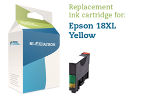 Epson Gul Blækpatron 18Xl - Epson - 10Ml. Genfyldt Epson Miljø-Blækpatron