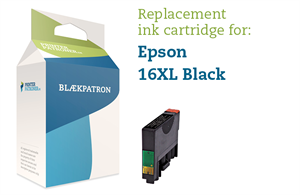 Sort Blækpatron 16Xl - Epson 16Xl - 15 Ml