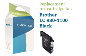 Sort Blækpatron - Brother Lc980/1100 - 20Ml.
