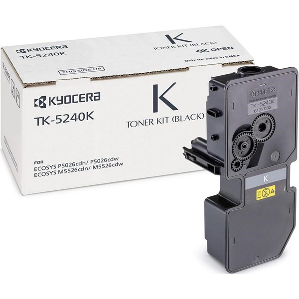 Billede af Sort lasertoner TK-5240K - Kyocera - 4.000 sider hos Printerpatroner.dk
