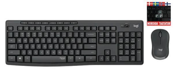 Billede af Logitech SILENT wireless tastatur+mus MK295 hos Printerpatroner.dk