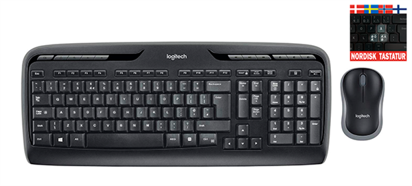 Billede af Logitech wireless tastatur+mus MK330 hos Printerpatroner.dk