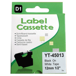 45013 Kompatibel Sort På Hvid 12 Mm D1-Tape S0720530 D1 Tape Til Dymo