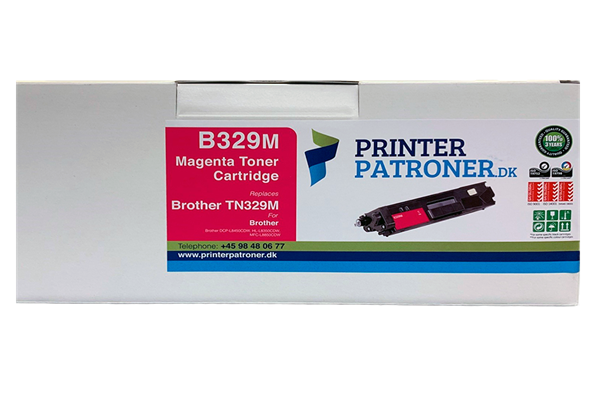 Brother Magenta Lasertoner Tn-329M - Brother - 6.000 Sider. Genfyldt Brother Miljø-Lasertoner