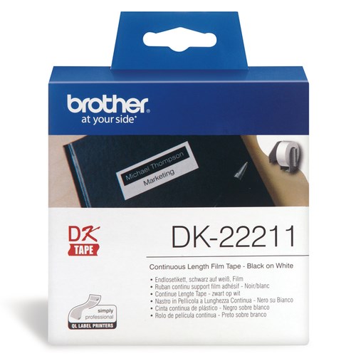 Billede af Brother 29mm plasttape - hvid (15,24m) hos Printerpatroner.dk