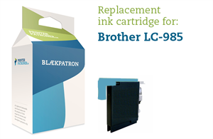 Cyan Blækpatron - Brother Lc980/1100 - 20Ml. Genfyldt Brother Miljø-Blækpatron