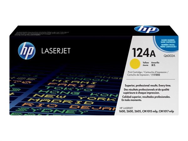 Hp Gul Lasertoner - Hp Q6002A - 2.000 Sider Originale Hp Lasertoner