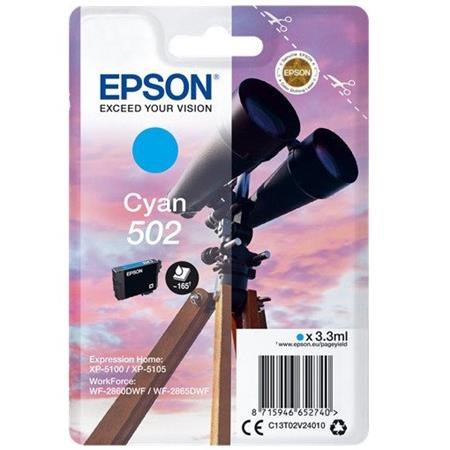 Billede af Cyan blækpatron - Epson 502 - 3,3 ml hos Printerpatroner.dk