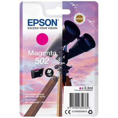 Billede af Magenta blækpatron - Epson 502 - 3,3 ml hos Printerpatroner.dk