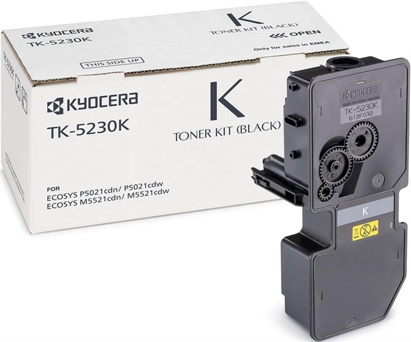 Billede af Sort lasertoner TK-5230K - Kyocera - hos Printerpatroner.dk